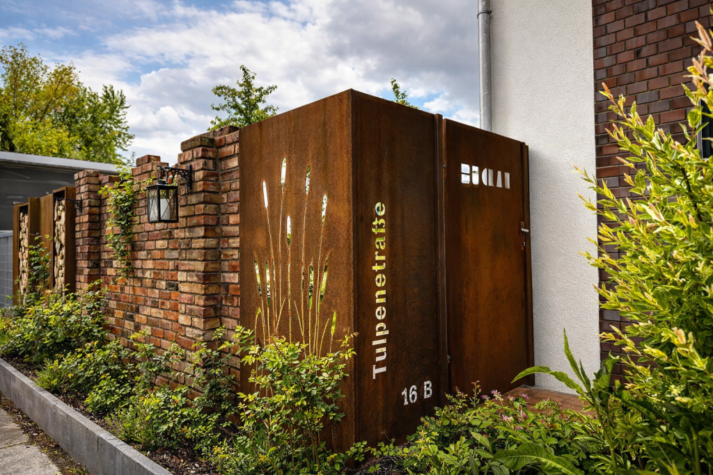 Cortenstahl Sichtschutz modern