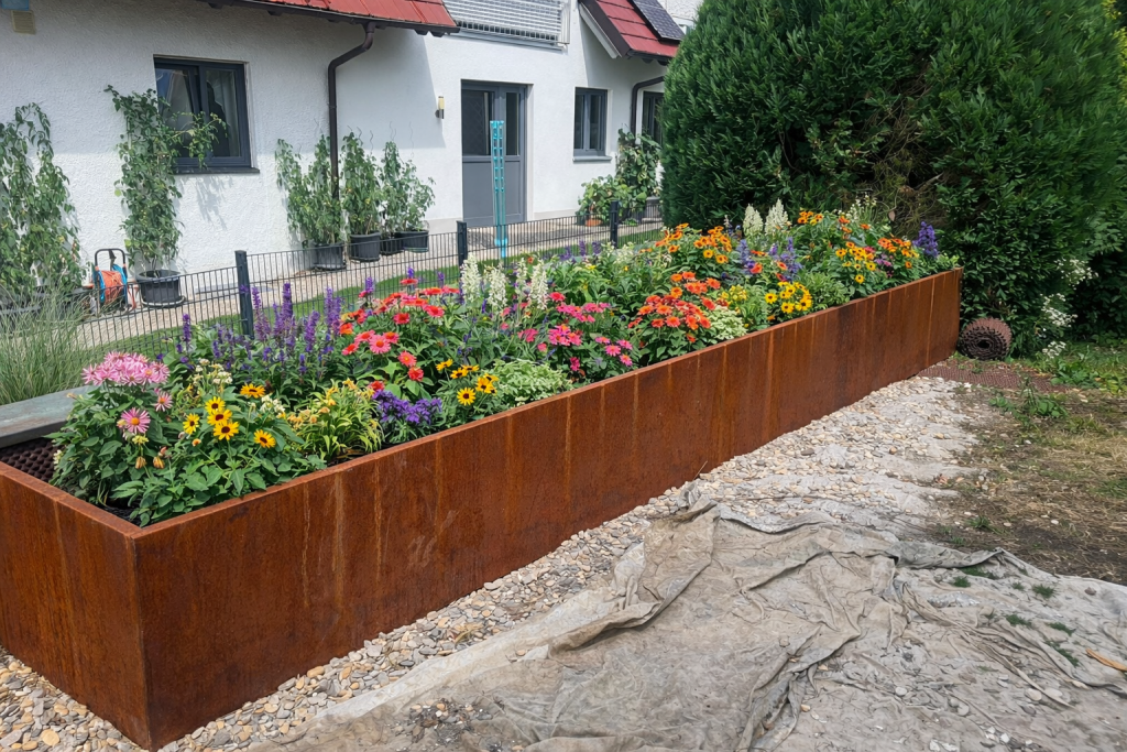 Hochbeet aus Cortenstahl